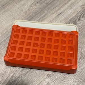 Tupperware Orange Rectangular Lid
